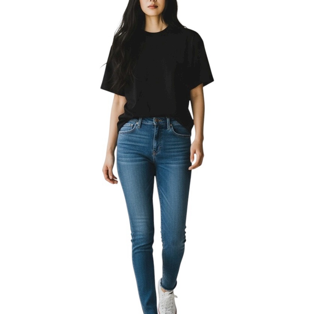 Joe's The Charlie High Rise Skinny Crop Skinny Blue Denim Sz W 27 - Picture 16 of 16